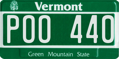 VT license plate POO440