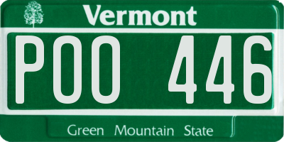 VT license plate POO446