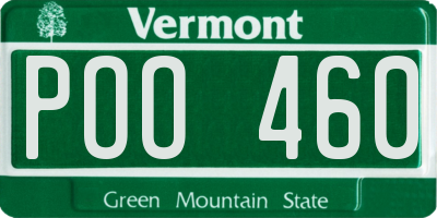 VT license plate POO460