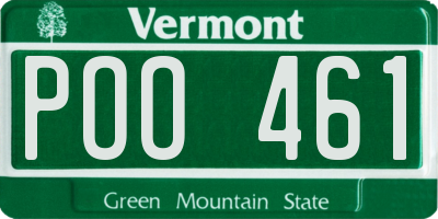VT license plate POO461
