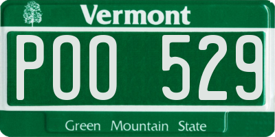 VT license plate POO529