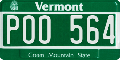 VT license plate POO564