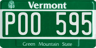 VT license plate POO595