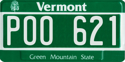 VT license plate POO621