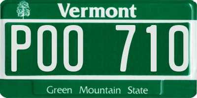 VT license plate POO710