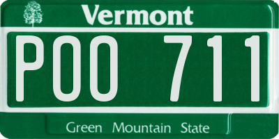 VT license plate POO711