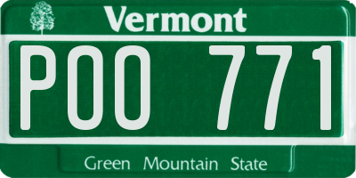 VT license plate POO771