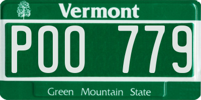 VT license plate POO779