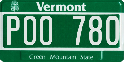 VT license plate POO780