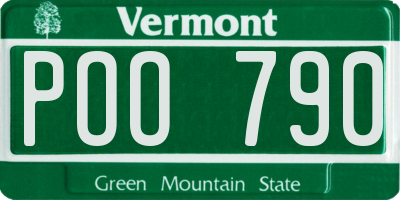 VT license plate POO790
