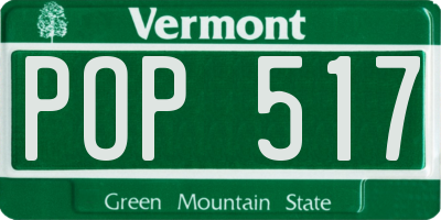 VT license plate POP517