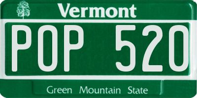 VT license plate POP520
