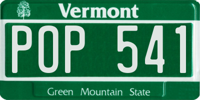 VT license plate POP541