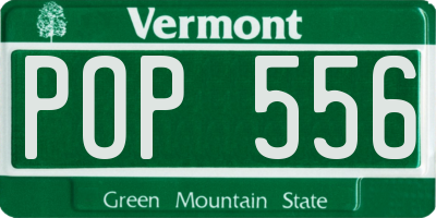 VT license plate POP556