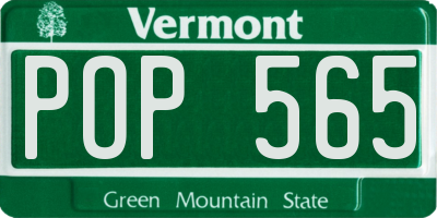 VT license plate POP565