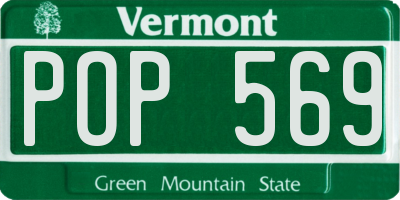 VT license plate POP569
