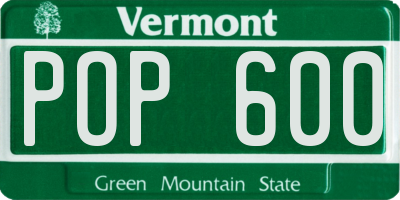 VT license plate POP600