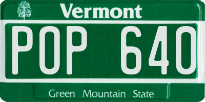 VT license plate POP640