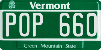 VT license plate POP660
