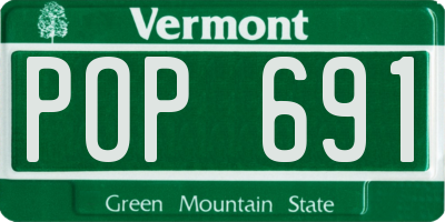 VT license plate POP691
