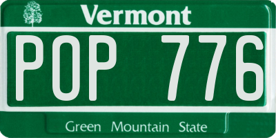 VT license plate POP776