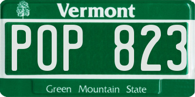 VT license plate POP823