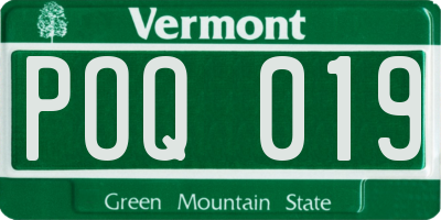 VT license plate POQ019