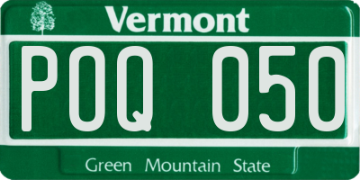 VT license plate POQ050