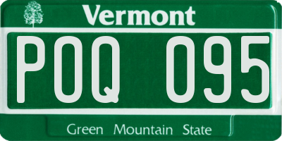 VT license plate POQ095