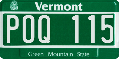 VT license plate POQ115