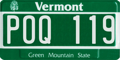 VT license plate POQ119