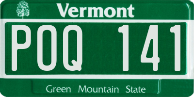 VT license plate POQ141