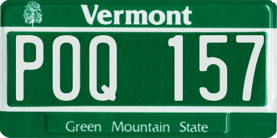 VT license plate POQ157