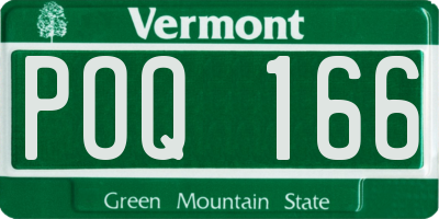 VT license plate POQ166