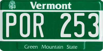 VT license plate POR253