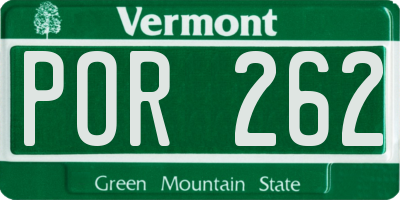 VT license plate POR262