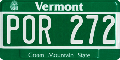 VT license plate POR272