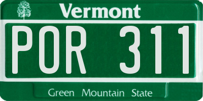 VT license plate POR311