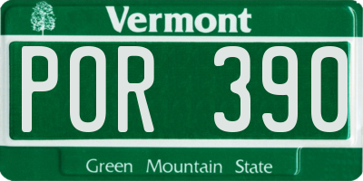 VT license plate POR390