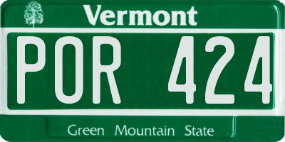 VT license plate POR424