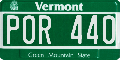 VT license plate POR440