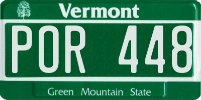 VT license plate POR448
