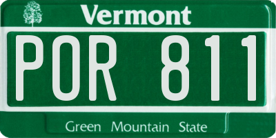 VT license plate POR811
