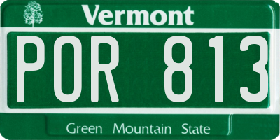 VT license plate POR813