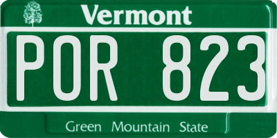 VT license plate POR823