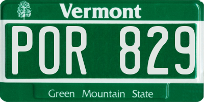 VT license plate POR829
