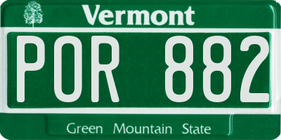 VT license plate POR882
