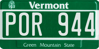VT license plate POR944