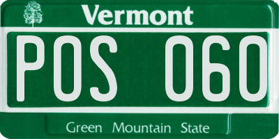 VT license plate POS060