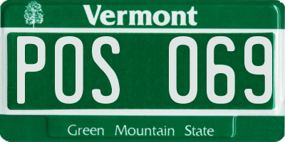 VT license plate POS069